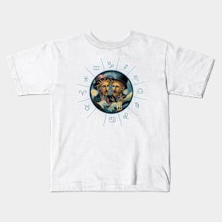 ZODIAC Gemini - Astrological GEMINI - GEMINI - ZODIAC sign - Van Gogh style - 15 Kids T-Shirt